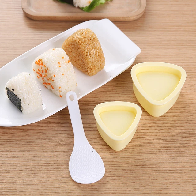 2 PIEZAS Molde Sushi Triangular Bolas de Arroz Bento Prensa Sushi Hazlo Tú Mismo Cocina Para -AH
