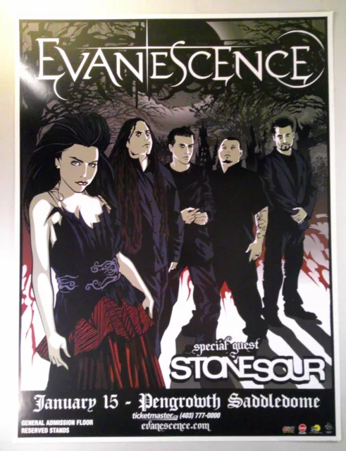 Evanescence | Stone Sour 24x18 Promo-Glossy Tour Poster (2007)