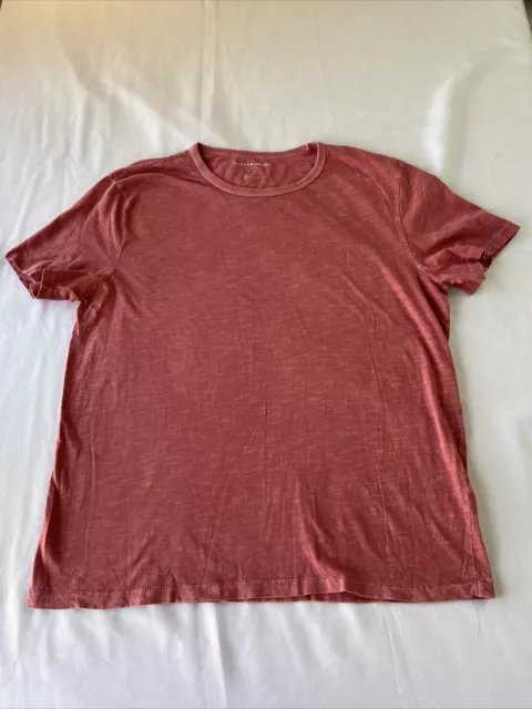 Lucky Brand Venice Burnout T-shirt Men's XL  Soft  Red Orange Heathered