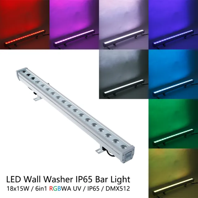 Waterproof 270W Wall Wash Light Bar DJ DMX Stage Light RGBWA UV LED Club Disco