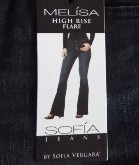 New With Tags Sofia Jeans by Sofia Vergara Melisa High Rise Flare Size 12