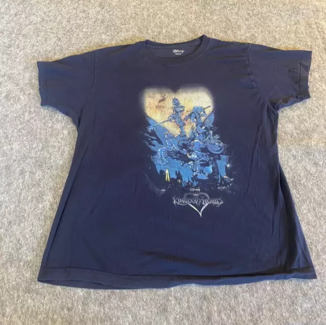 Kingdom Hearts Shirt Measured* Blue Disney Short Sleeve Tee Disneyland