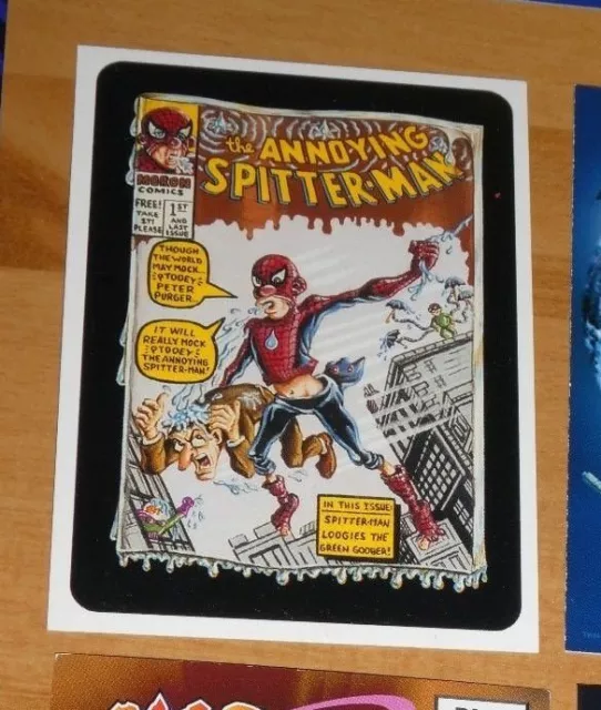 2005 Topps Wacky Packages Ans2 Spitter-Man Spiderman Rare Promo Card