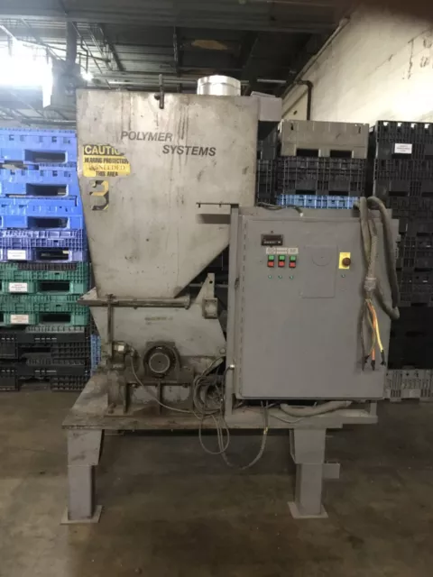 Polymer Systems Granulator 1624 SPL & Auger Feeder w/ Magnetic Separator CCR1...