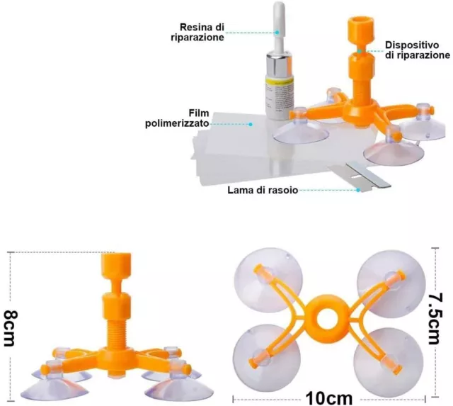 Kit Resina ,Ripara Vetri, Riparazione,Parabrezza Vetri,Auto,Fai Da Te,Originale 2