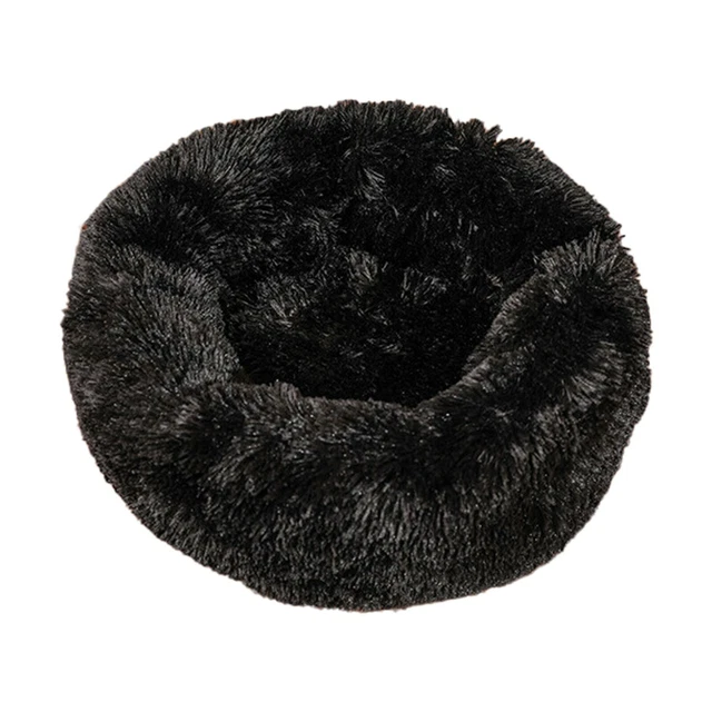 Round Plush Cat Dog Bed Cushion Donut Cuddler Washable Soft Mat Small/Medium Pet