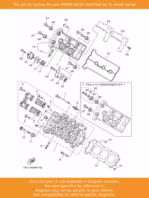 Yamaha Spanner Kit 1, 99999-04254 Original-Zubehör-Hersteller MT09 MT09TRACER