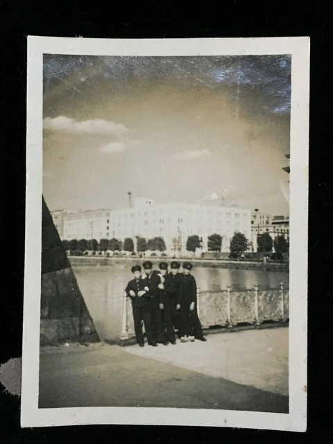 #565 Giapponese Vintage Foto 1940s / Tokyo Marunouchi Giovane Man People Gruppo
