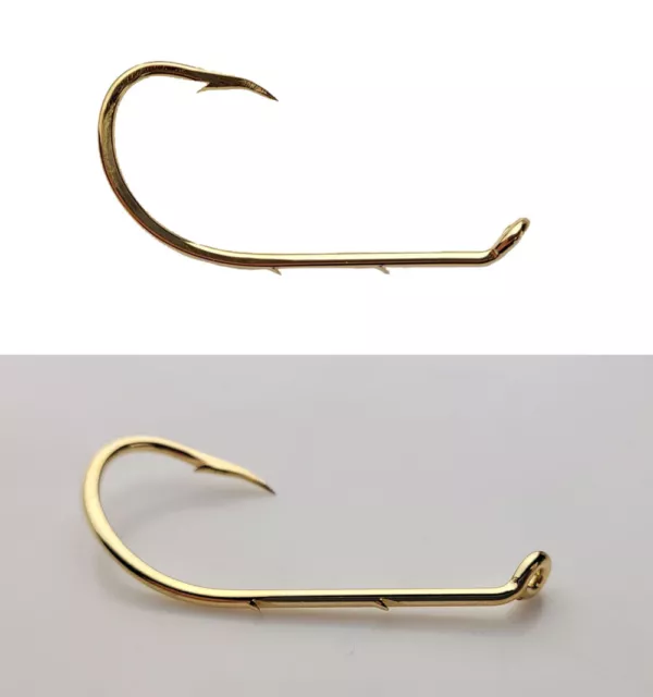 MUSTAD 92641-GL GOLD Baitholder Hook Offset Beak (size:5/0,6/0,qty:50pcs)  REPACK $11.68 - PicClick