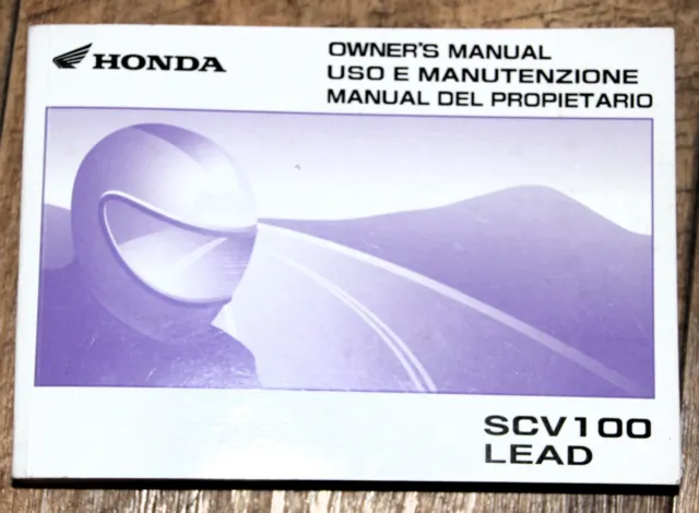 Honda SCV 100 LEAD owner’s manual