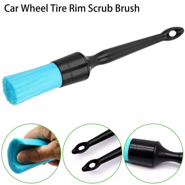 Car Detailing Brush Detail Brush for Dashboard Rims Wheel Lug Nuts Engine Bay❂