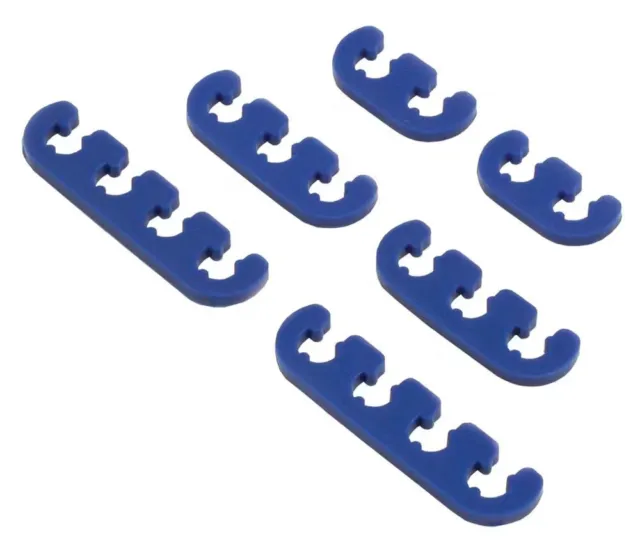 Blue Deluxe Plastic Ignition Lead/Wire Separators - Fits Up To 9mm Leads /Wires