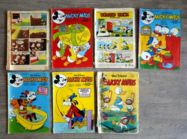 7 Comic-Hefte Walt Disneys Micky Maus 43/1977 34/1978 15+37/1979 19/1960