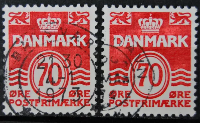 Briefmarken Dänemark gestempelt MiNr. 525 x + y (2 Werte) .................(022)