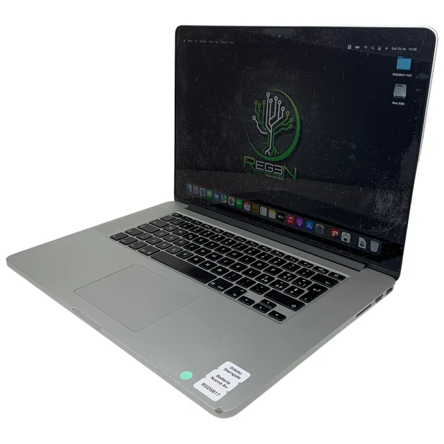 *5817 Apple MacBook Pro 15” Retina 16Gb Ram 256Gb SSD Core i7 2015 Monterey