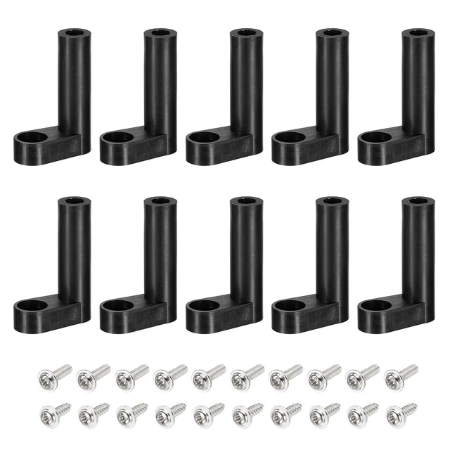 PCB Plástico Fijo Pies Circuito Placa Separador Negro Espaciador 30mm, 20 Juego