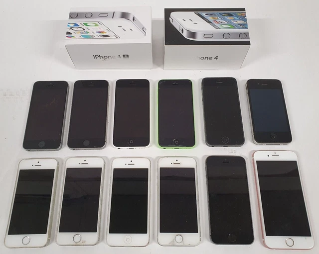 JOBLOT 14x Apple iPhones 6s 5c SE 5s 5 4s 4, Varying Conditions, See Description