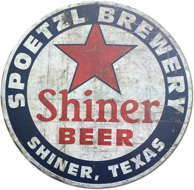 Shiner Beer Shiner Texas Vintage Style round Tin Sign Metal Sign Metal Decor Wal
