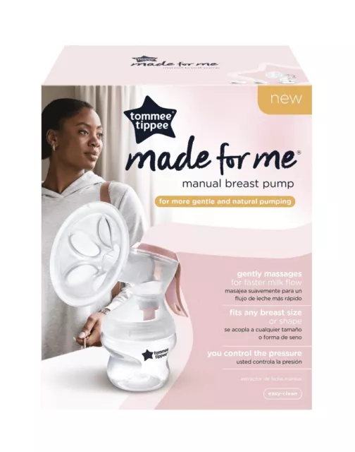 Tommee Tippee Made for Me Single Manual Breast Pump - Baby Bottle Included