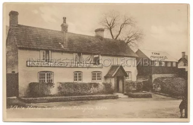 EDINGTON - White Horse LOST PUB nr. Bratton Trowbridge Westbury - Ushers Wilts