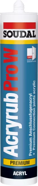 Soudal Acryrub PRO W 310 ml Acryl Premium-Acryldichtstoff
