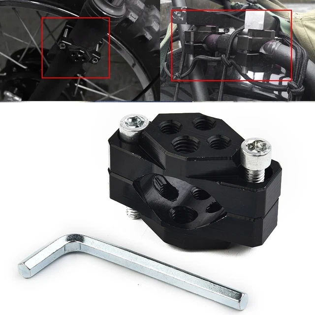 TORR Support Pour Phare Anti-brouillard Moto Honda CB650R - En Alliage D'aluminium Noir, Montage Sur Fourche - Pour Installation De Projecteur Additionnel