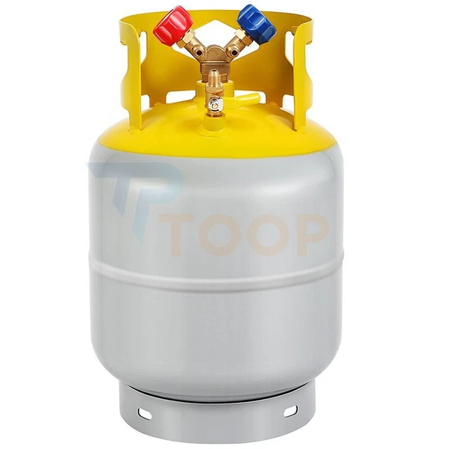 30lb Refrigerant Recovery Tank 400 PSI 1/4 SAE Y-Shaped Valve Cylinder Tank 30lb Refrigerant Recovery Tank 400 PSI 1/4 SAE Y-Shaped Valve Cylinder Tank