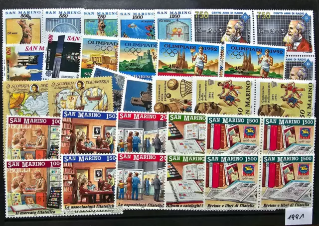 (P1041) San Marino kleines Los 1991, postfrisch, 4mal