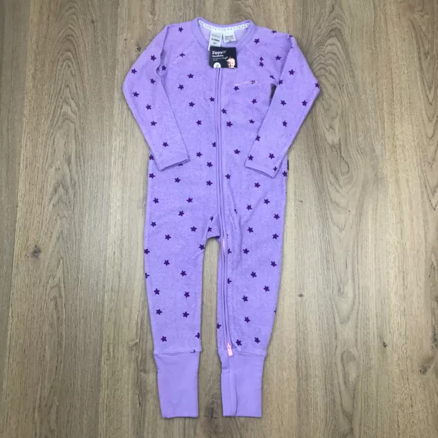 Bonds Poodlette Zippy Sz 18-24 Months Purple Stars Terry NWT