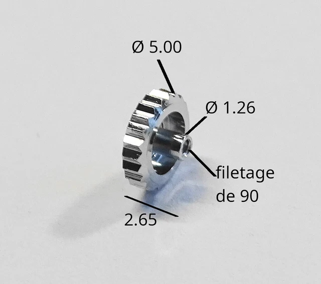 Couronne De Remontoir Pour Montre Plaquée Or Avec Punaise