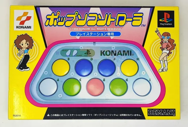 Controller musicale KONAMI Pop'n PlayStation testato in scatola NTSC-J BEMANI RU014