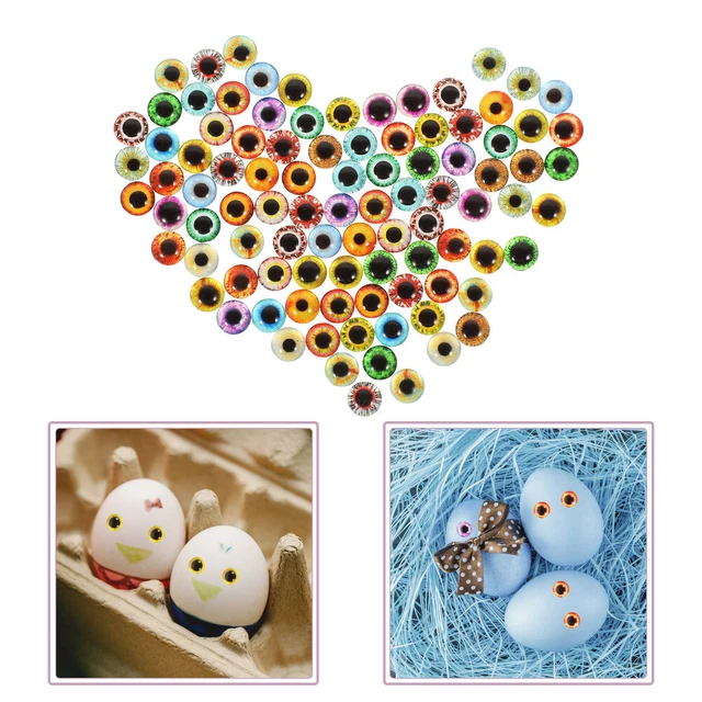 100 Pcs Glass Doll Eyes Artificial Eyes Colored Glass Glass Gems Eyeball 4
