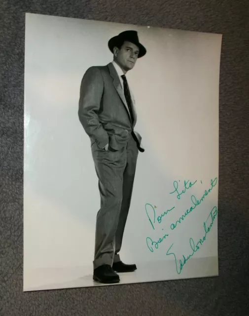 Eddie Constantine Autografo Con Dedica Su Fotografia