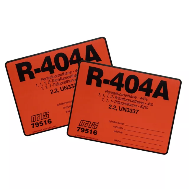 R-404A / R404A Label # 79516 , Pack of (2)