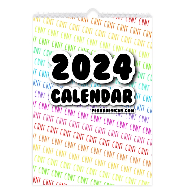 RUDE 2024 CALENDAR Funny Sweary Quotes Wall Calendar Desk Cheeky Humour