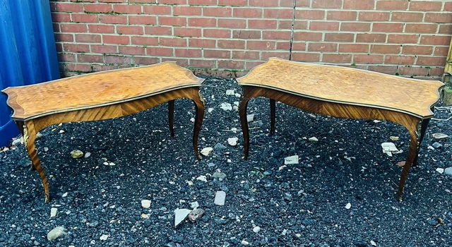BEAUTIFUL 20th CENTURY FRENCH PAIR OF ORNATE COFFEE TABLES