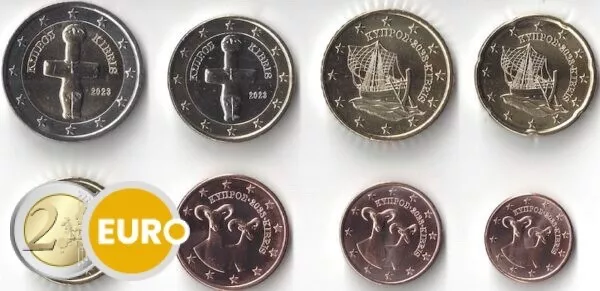 Série euro UNC Chypre 2023 1 cent à 2 euros