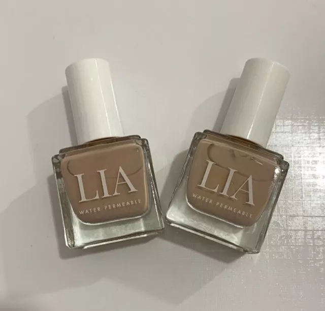 11 ml LIA Water Permeable Veganer Nagellack Nail Polish Color Nude 2 Stück