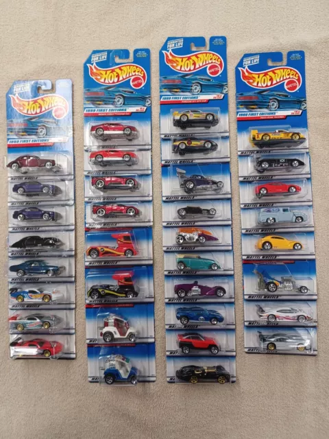 Hot Wheels 1999 First Editions COMPLETE SET of 26 Plus 7 Variants Total 34 NOC