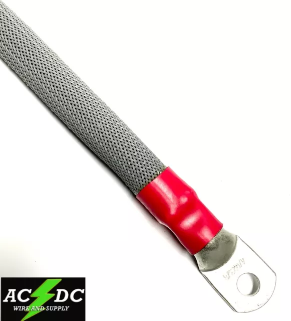 4/0 AWG GREY BRAIDED Copper Battery Cable Power Wire Car, Inverter, RV
