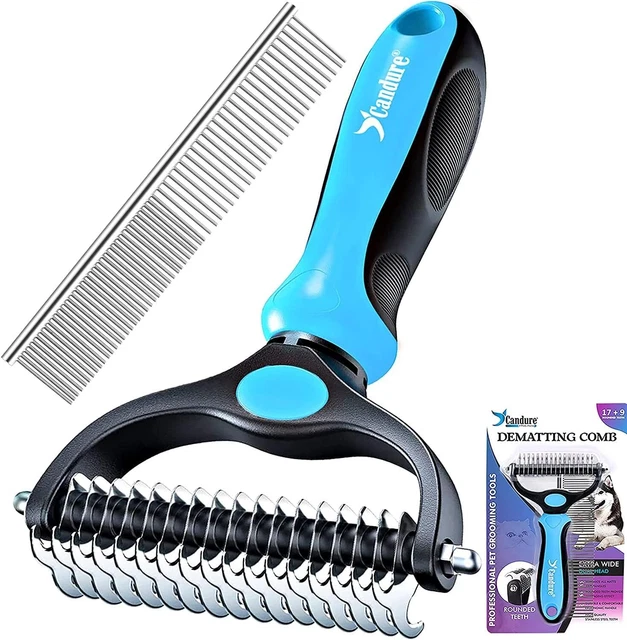 Professional Pet Dog Grooming Cat Comb Brush Dematting Undercoat Comb Rake Tool