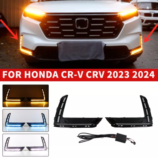 2PC DRL FOR Honda CRV CRV 20252025 LED Daytime Running Light Fog lamp
