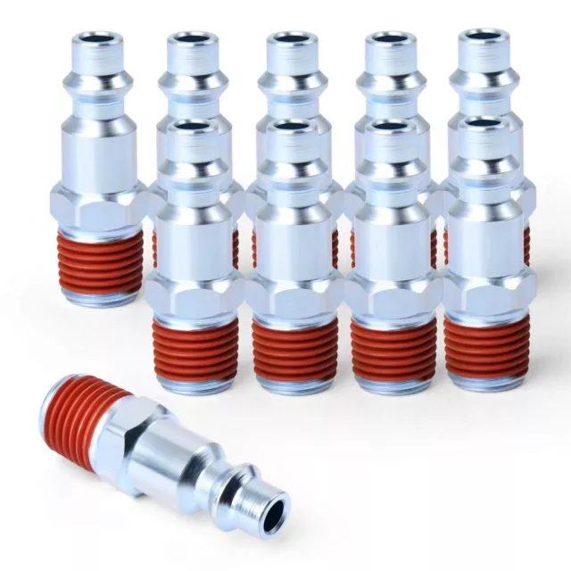 10-Pack 1/4 inch 1/4'' Pneumatic Plugs Air Hose Fitting  I/M/D Type Air Coupler