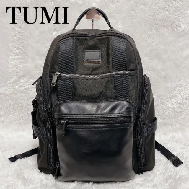 TUMI Authentic Rucksack Genuine Leather 232389D Large Capacity Used From Japan