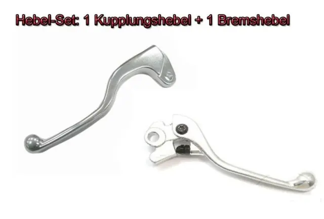 Kupplungshebel + Bremshebel geschmiedet Silber Kawasaki KX 250 L 2000-2002