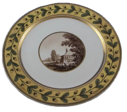 Ancien Tôt 19thC Nymphenburg Porcelaine Scenic Plaque Porzellan Szene Teller
