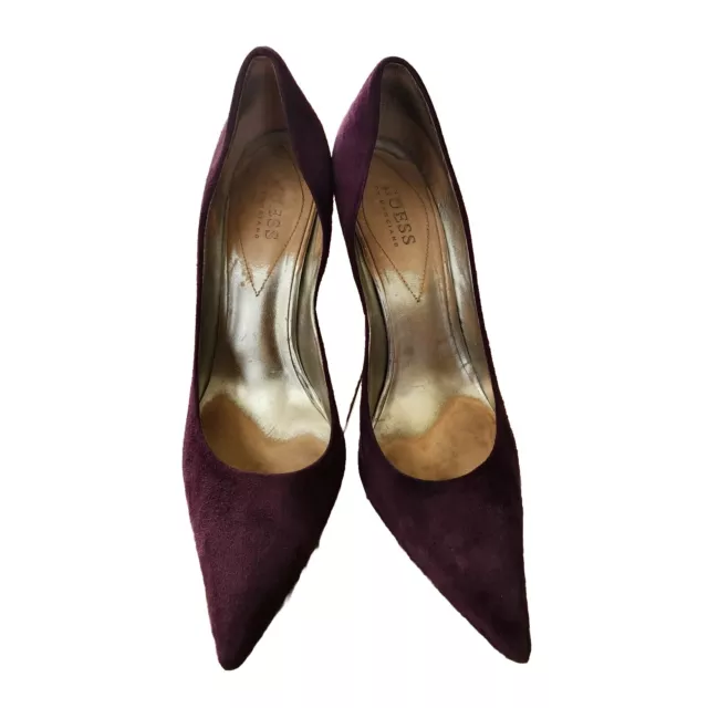 GUESS:  4" Heels Women's Size 8.5,  Purple Suede Pointed Toe