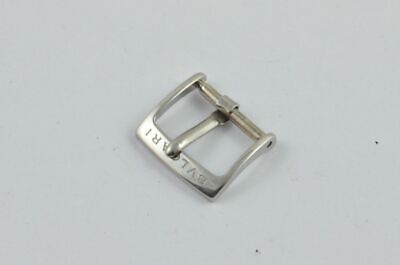 Bvlgari Bulgari Bracciale IN Pelle Fibbia 14MM 18K 750 Massiccio Oro Bianco Vintage Raro 