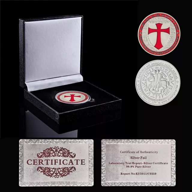 Masonic Freemason Mason Exchange Red Knight Templar Crusaders Commemorative Coin