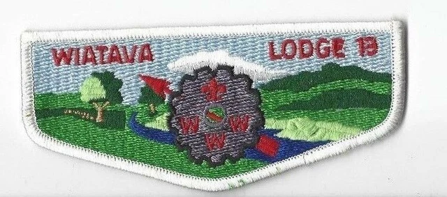 OA Lodge 13 Wiatava Flap White Border Orange County Council